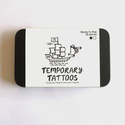 Temporary Tattoos Pirates in tin