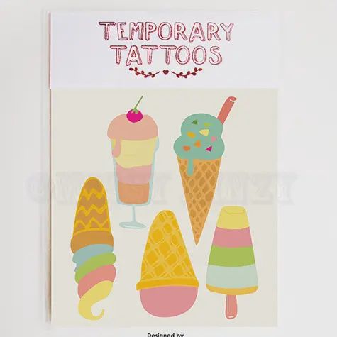 Ice Creams temporary tattoos