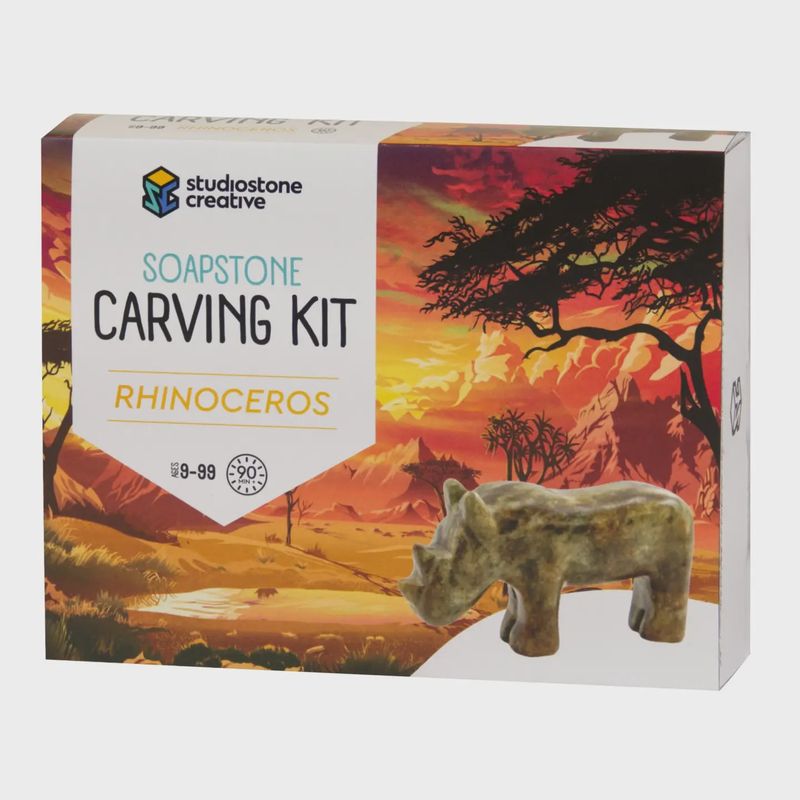 Rhino Soap stone carving kit