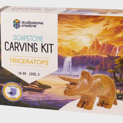 Triceratops Soapstone carving kit
