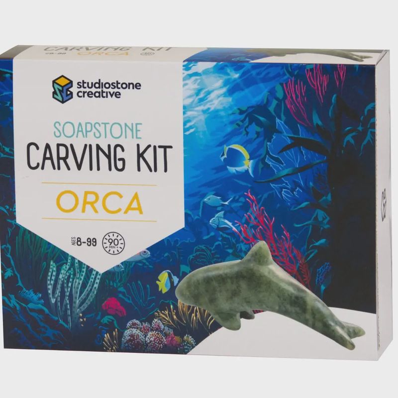 Orca soap stone carving kit
