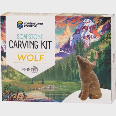 Wolf Soapstone carving kit