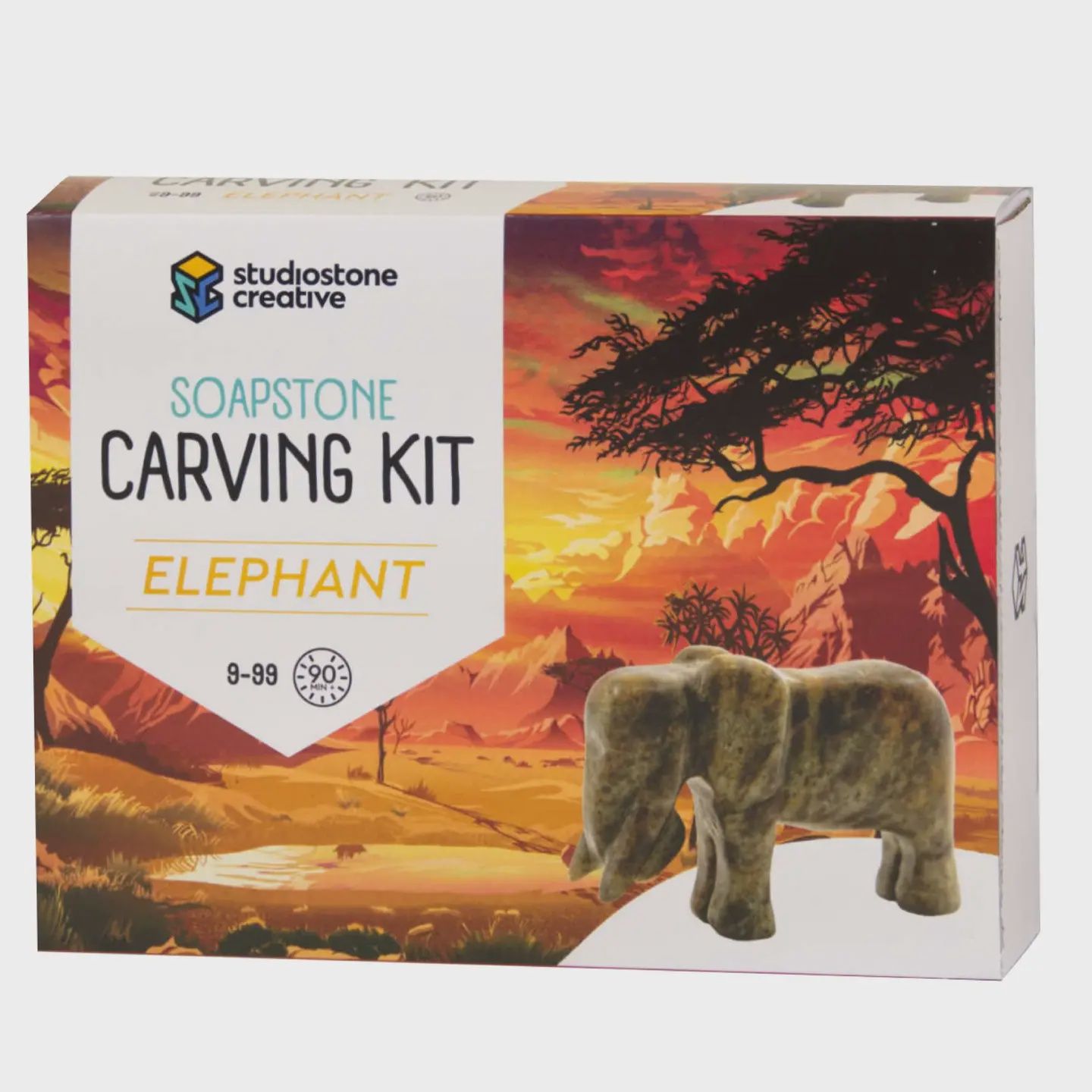 Elephant soap stone carving kit