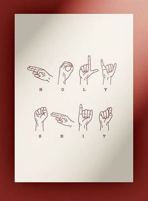 Holy Shit Sign Language Card