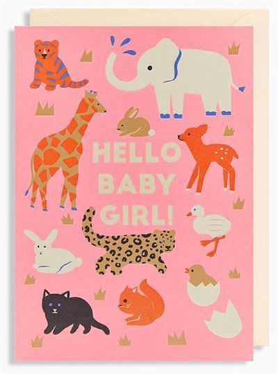 Hello Baby Girl Card