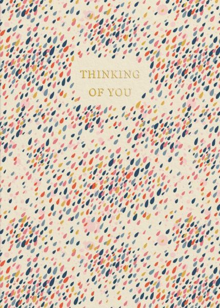 Thinking of you raindrops card