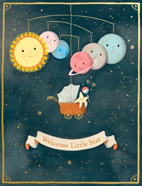 Welcome little star solar system card