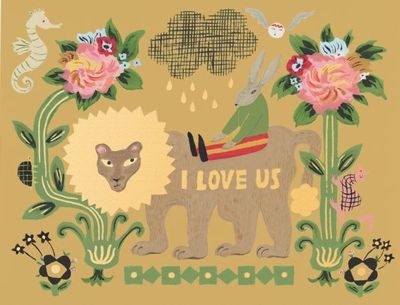 I love us lion and rabbit card