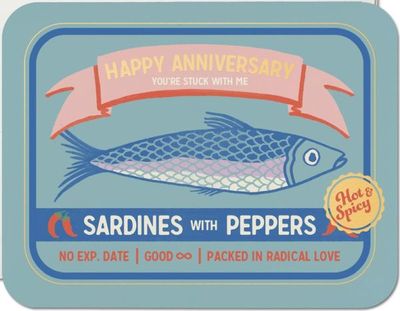 Happy Anniversary you're stuck with me card