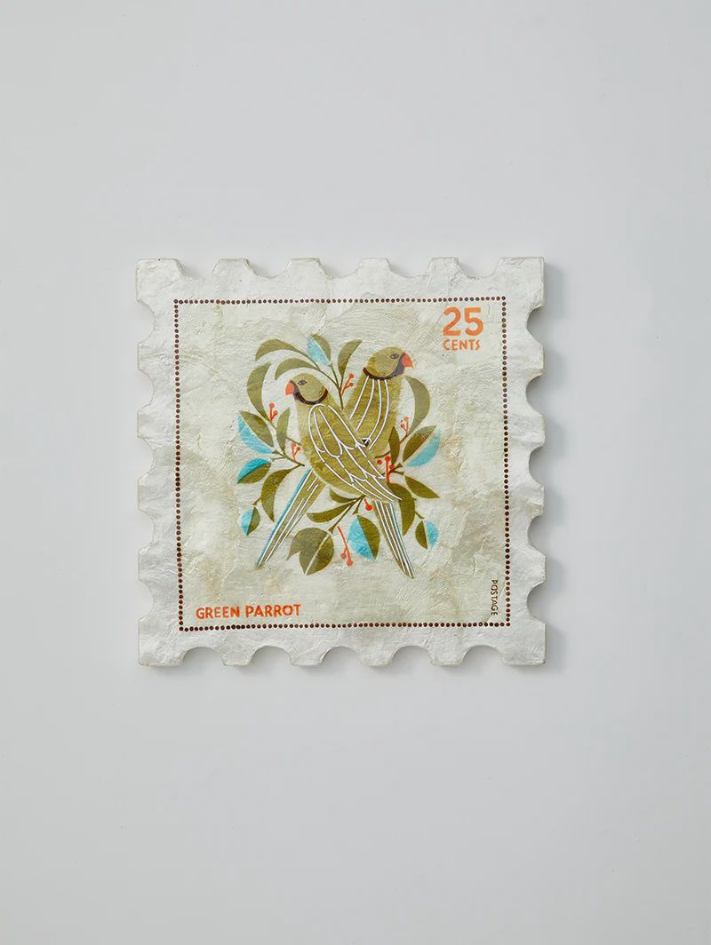 Parrot Stamp wall tile