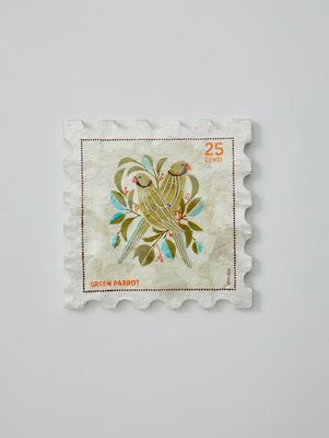 Parrot Stamp wall tile
