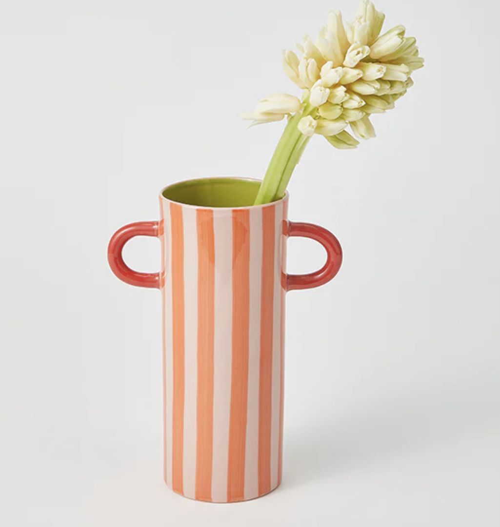 Griffe Warm striped bud vase Jones and Co