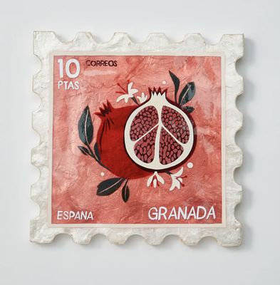 Pomegranate Stamp Tile Jones and Co