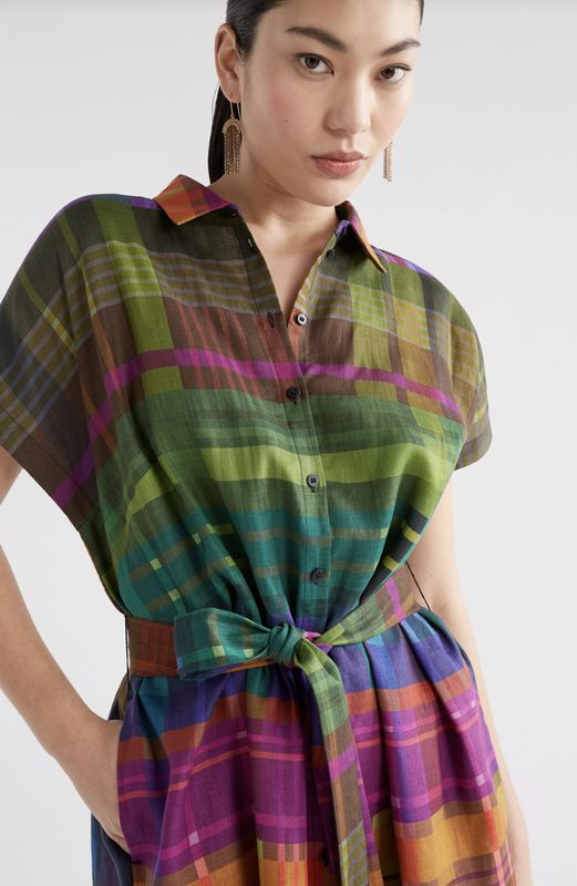 Elk Tilko Shirt Dress in Elodi Check print