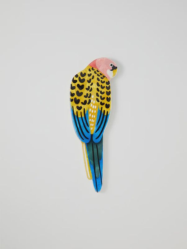Aerial Yellow Rosella wall tile