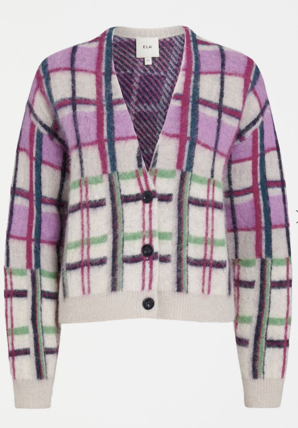 Elk - Ostti cardigan, New navy check