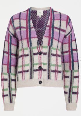 Elk - Ostti cardigan, New navy check