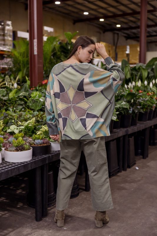 Maud Dainty Gallery print Calla knit