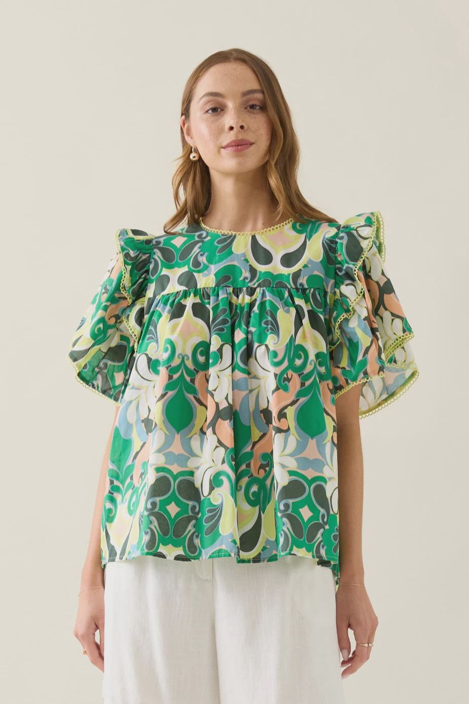 Aurora Frill Sleeve top