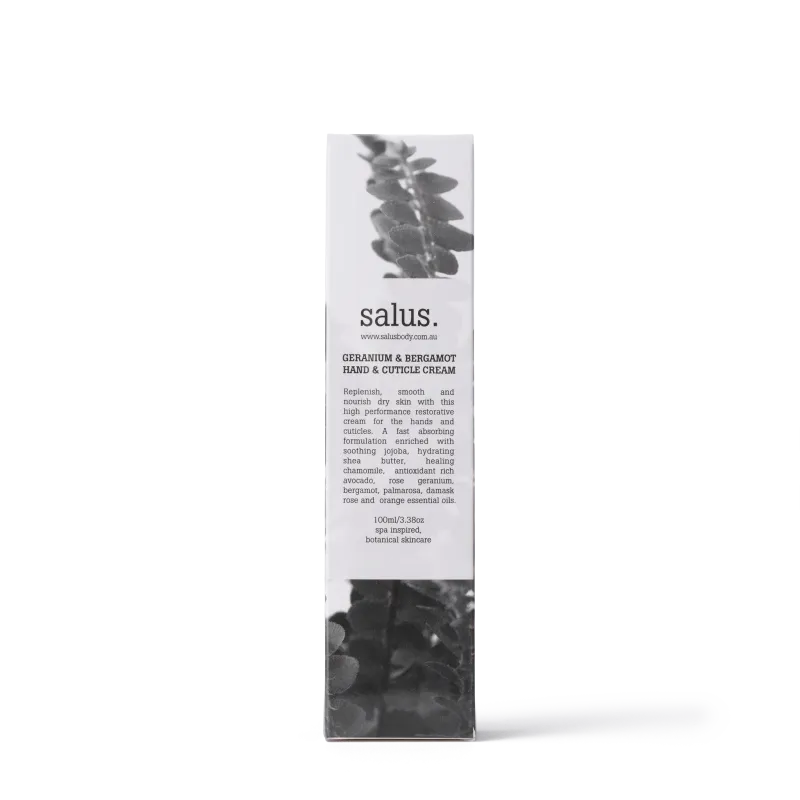 Salus~ 100ml Geranium &amp; Bergamont hand &amp; cuticle cream