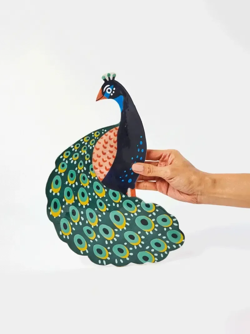 Jones and Co Canopy Peacock wall tile