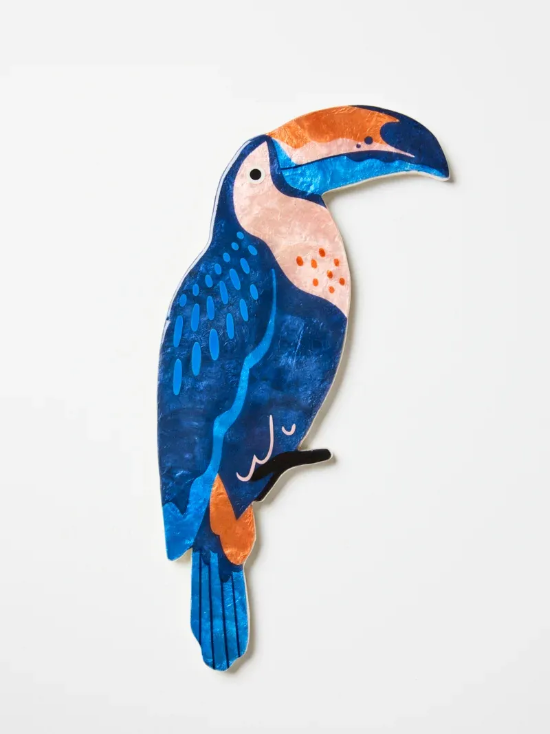Jones and Co Canopy Toucan wall tile, Colour: Blue