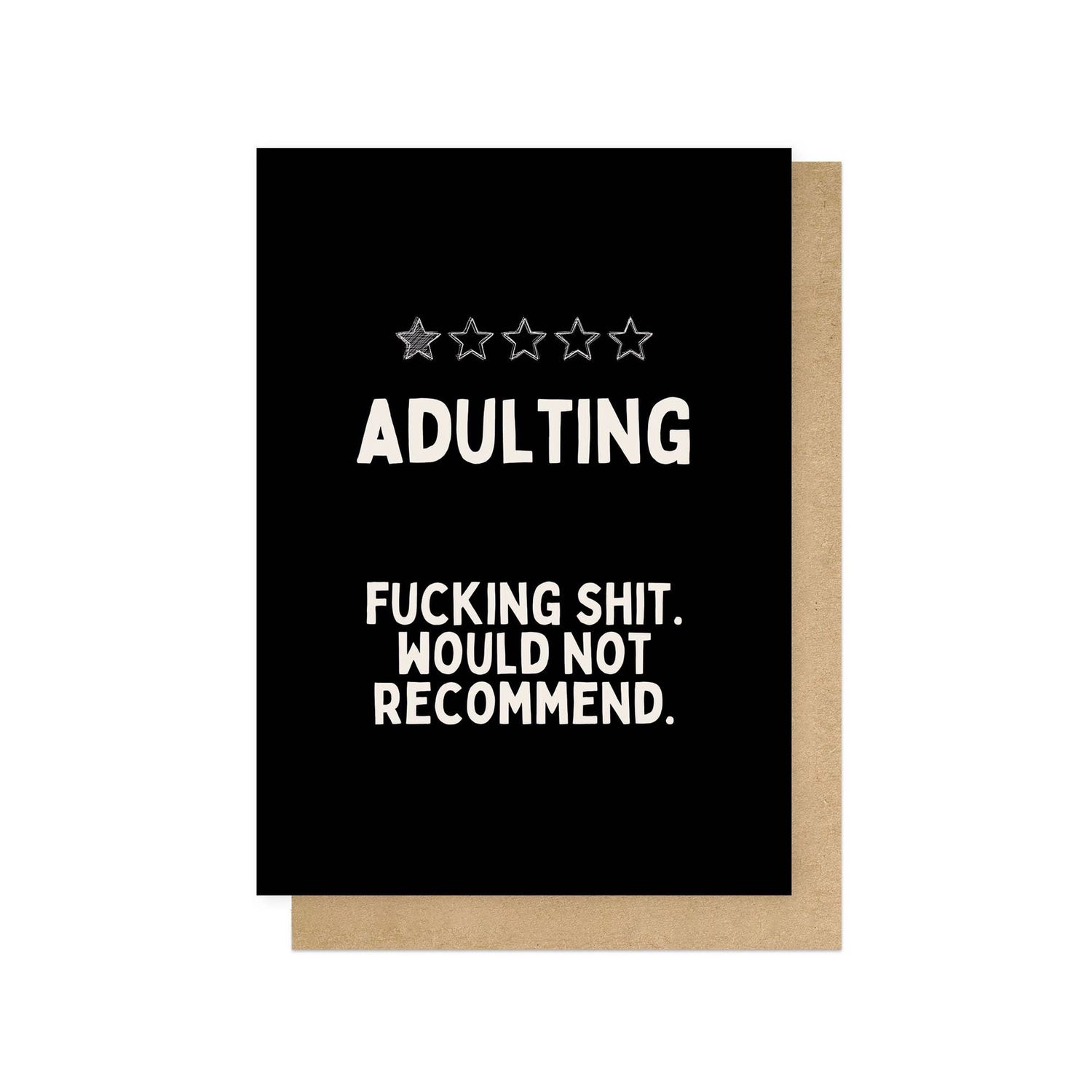 Adulting Greetings Card: Cello-Free
