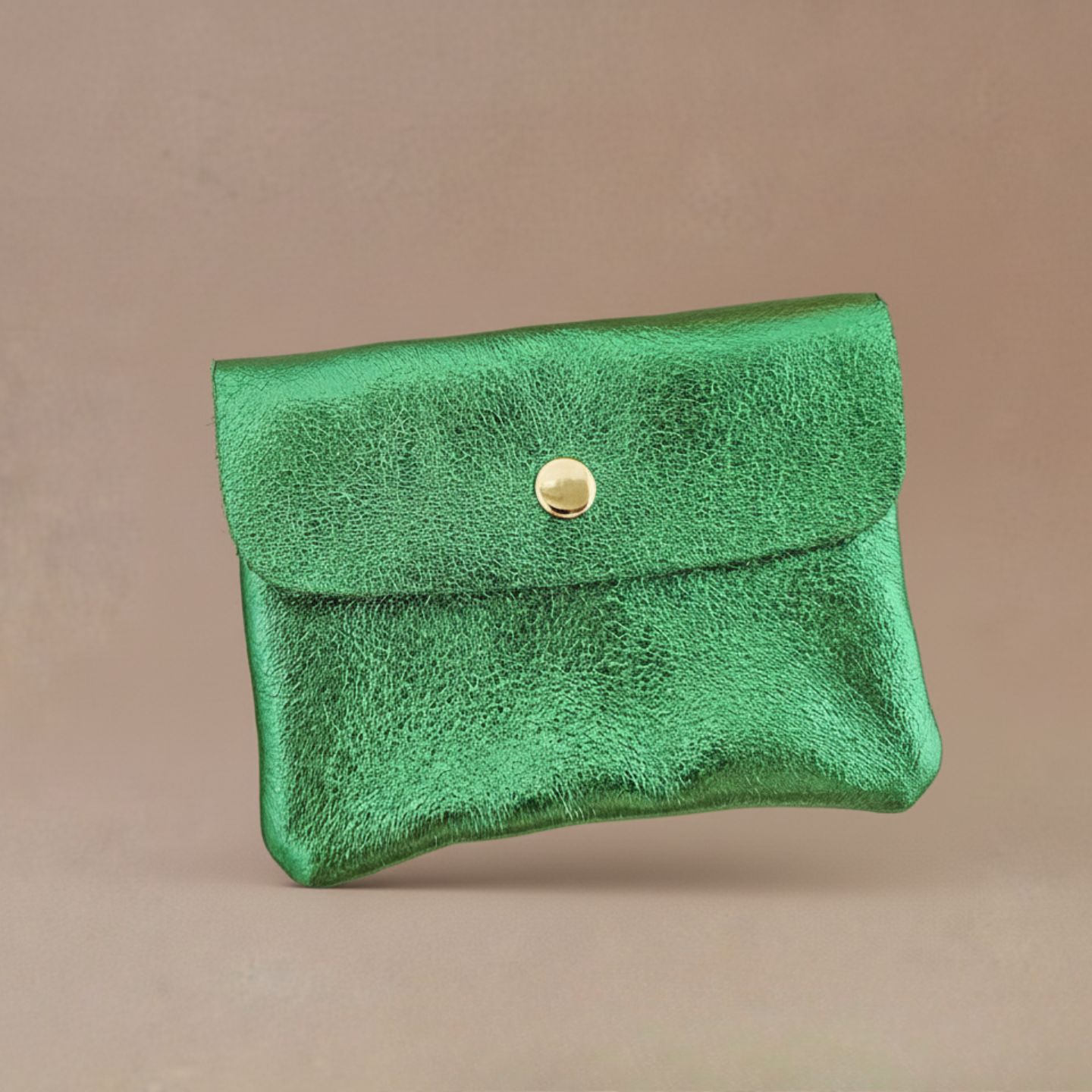 Cowhide leather coin purse Kangoobis: Grass green