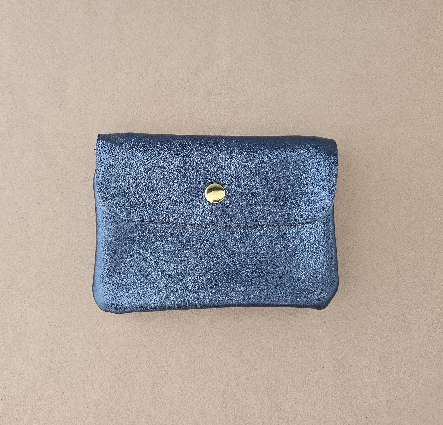 Cowhide leather coin purse Kangoobis: Navy