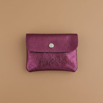 Cowhide leather coin purse Kangoobis: Burgundy