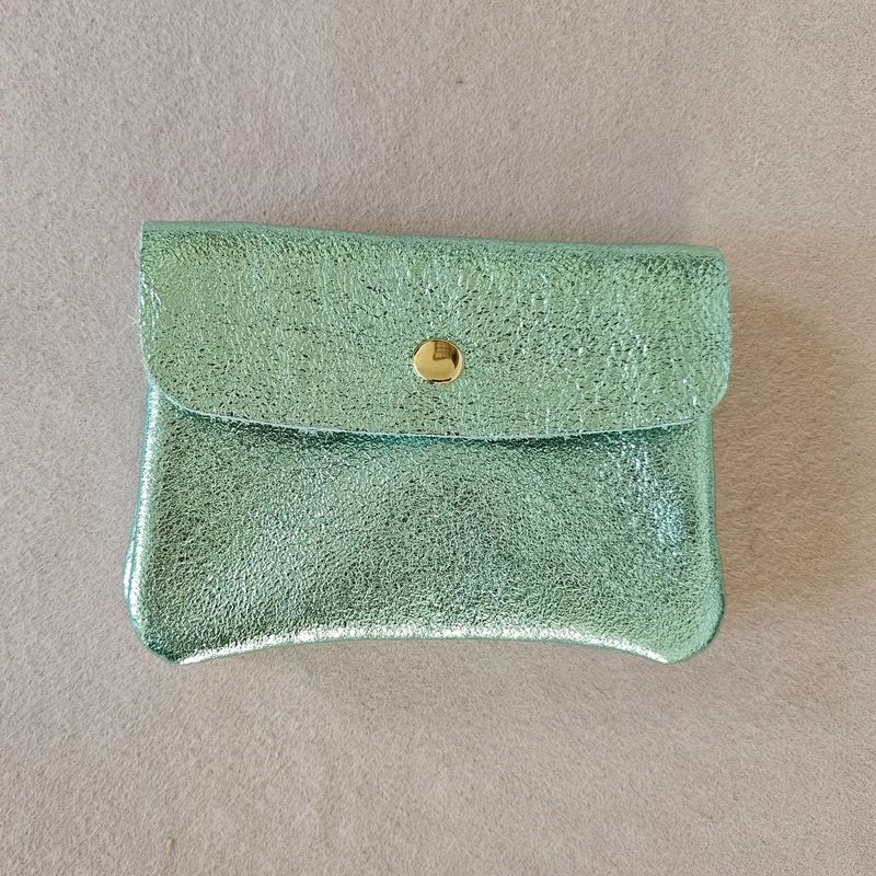 Cowhide leather coin purse Kangoobis: Mint