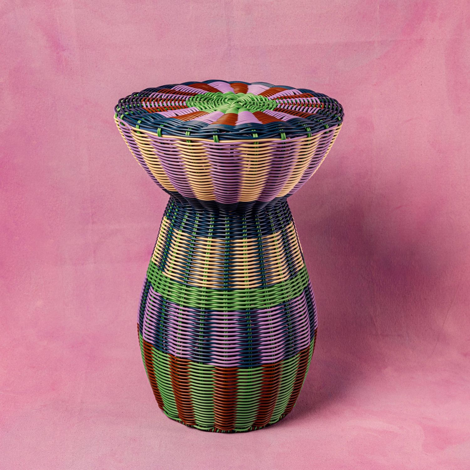 Accent Table - Lilac &amp; Brown