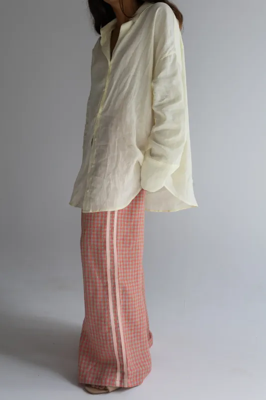 Locolinen apricot linen check