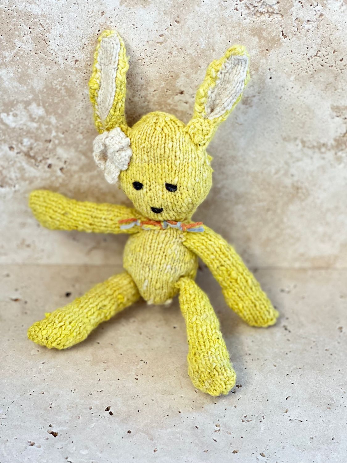 Ditsy rabbit yellow small
