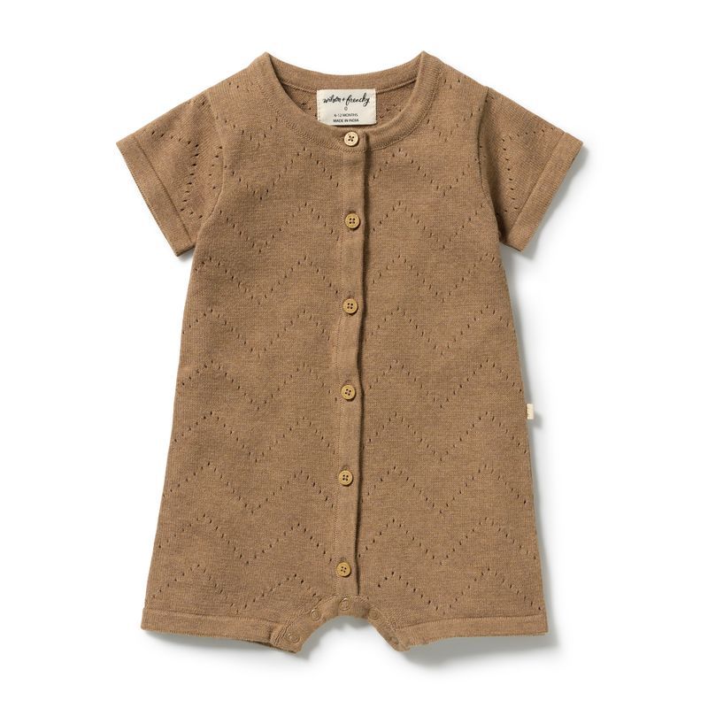 Ginger Snap organic knitted pointelle