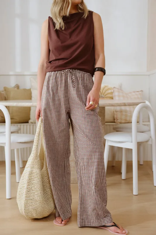 Ceres Resort pant ~ Choclate Gingham