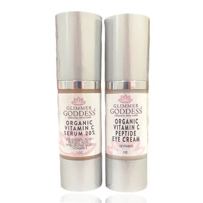 Let&#39;s Get Glowing! Organic Vitamin C Serum + Vitamin C Eye Cream