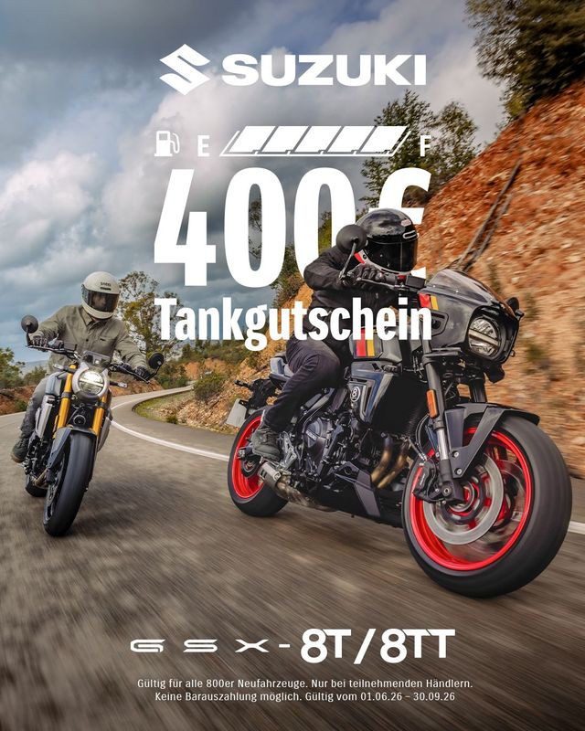 Suzuki GSX-8TT *2026*, Tankgutschein Suzuki GSX-8TT *2026*, Tankgutschein