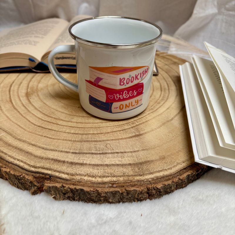 Emaille Tasse Emaille Tasse "bookish vibes only"