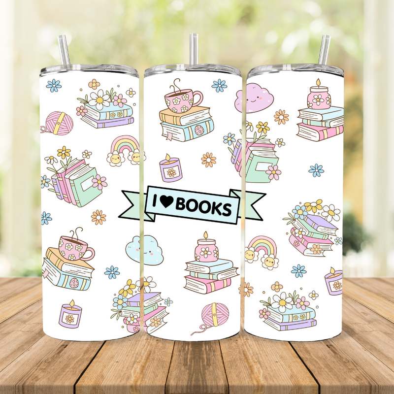 Hot and Cold Tumbler Hot and Cold Tumbler "I love books"