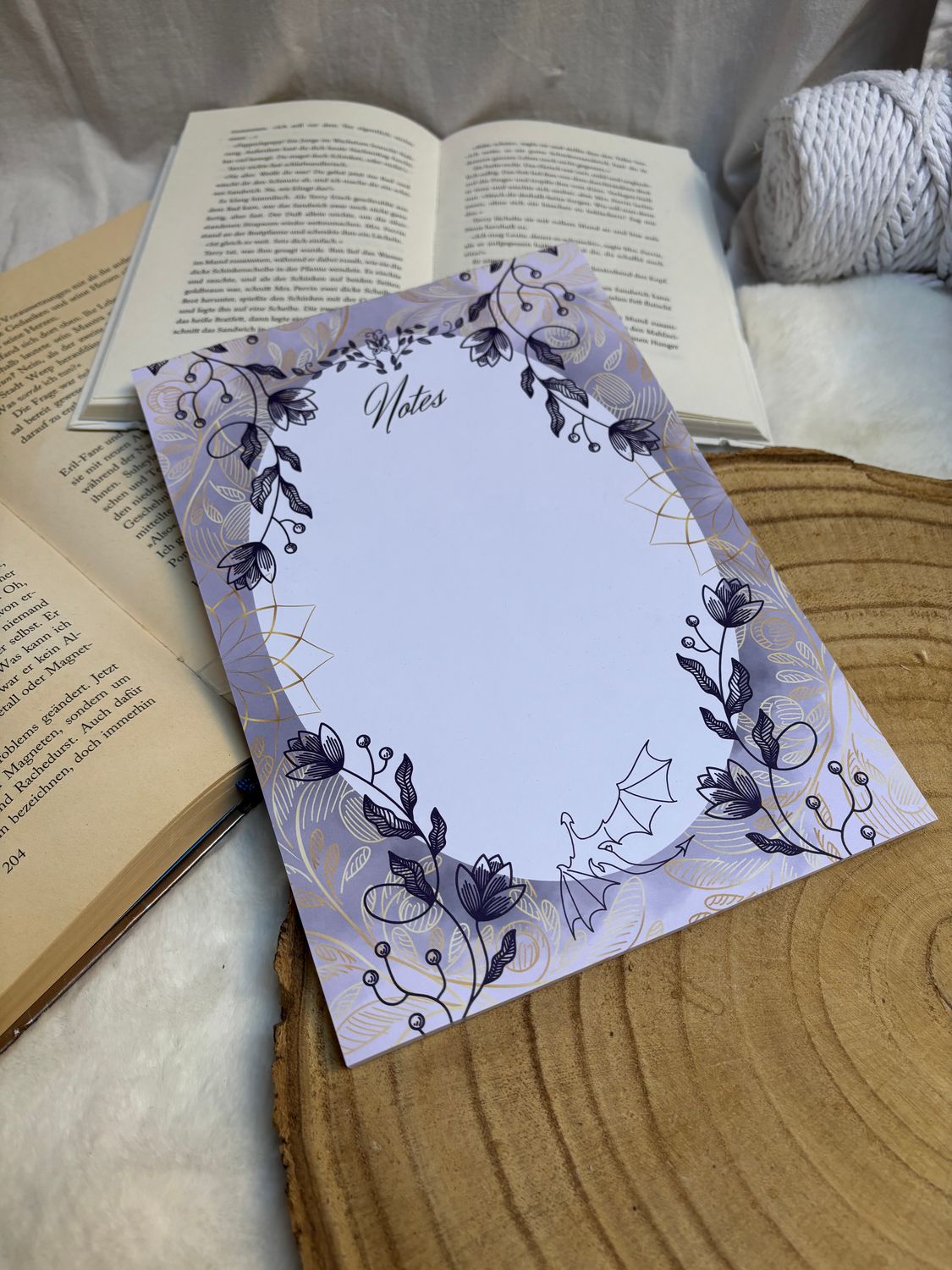 Notizblock „Floral Dragon“ Notizblock „Floral Dragon“