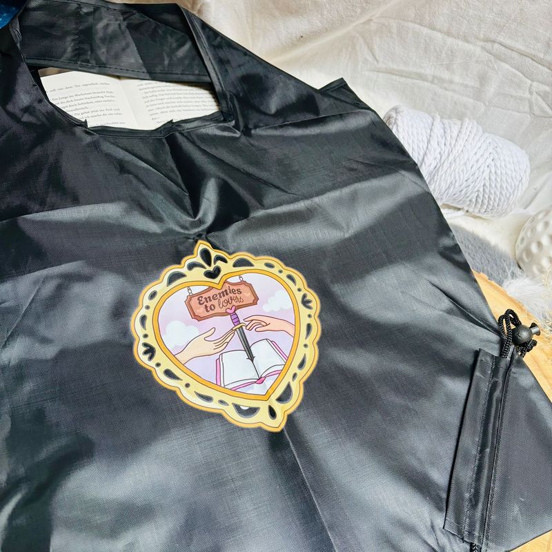 Faltshopper „Enemies to Lovers“ – kompakte Einkaufstasche mit Etui