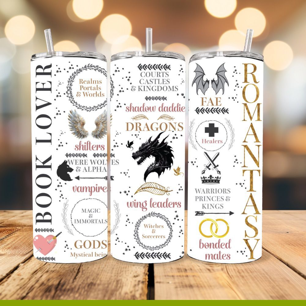 Romantasy Book Lover Hot and Cold Tumbler