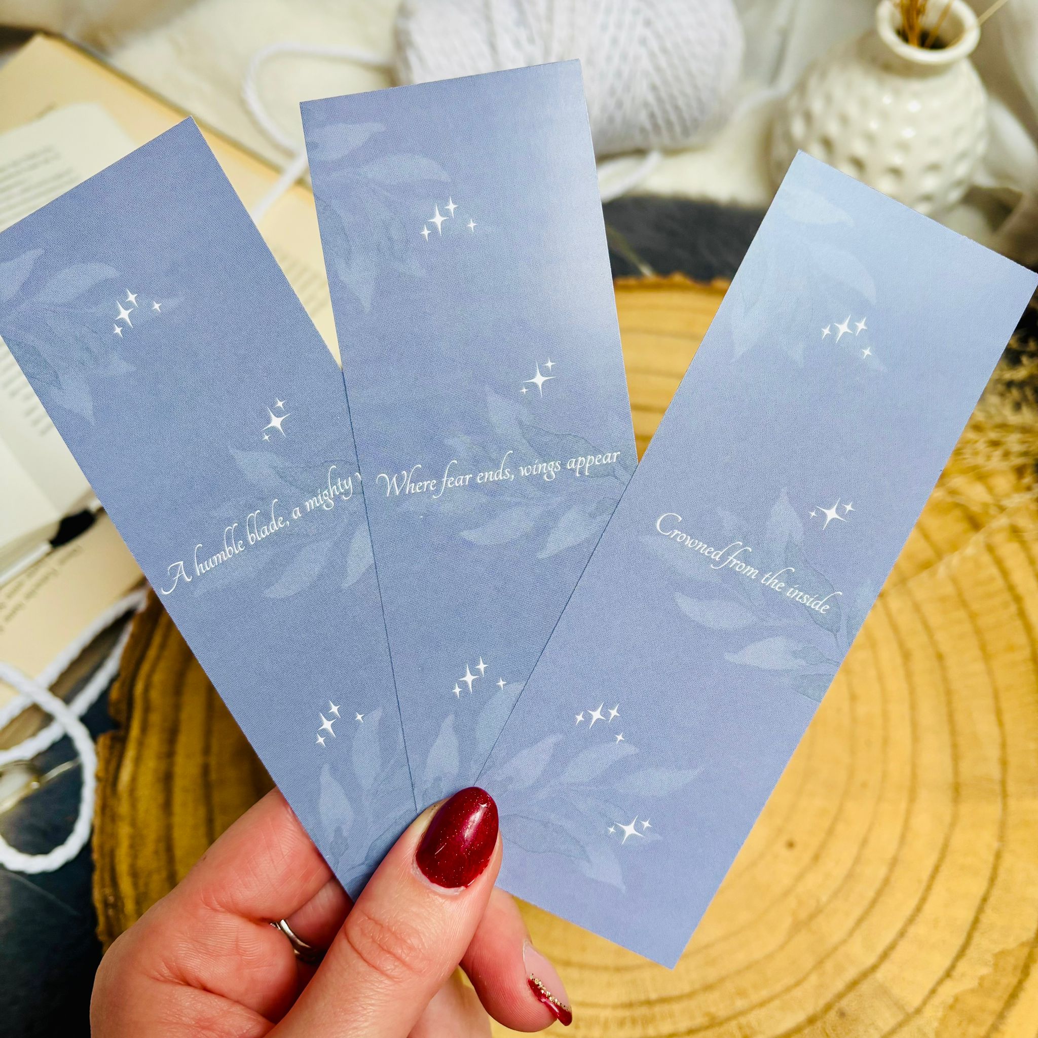 Lesezeichen-Set „Bloom & Blades“ – 3er Pack (Krone, Drache, Dagger)