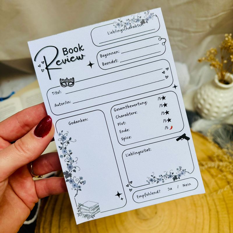 Book Review Notizblock – Rezensionen & Sternebewertung für Leseratten