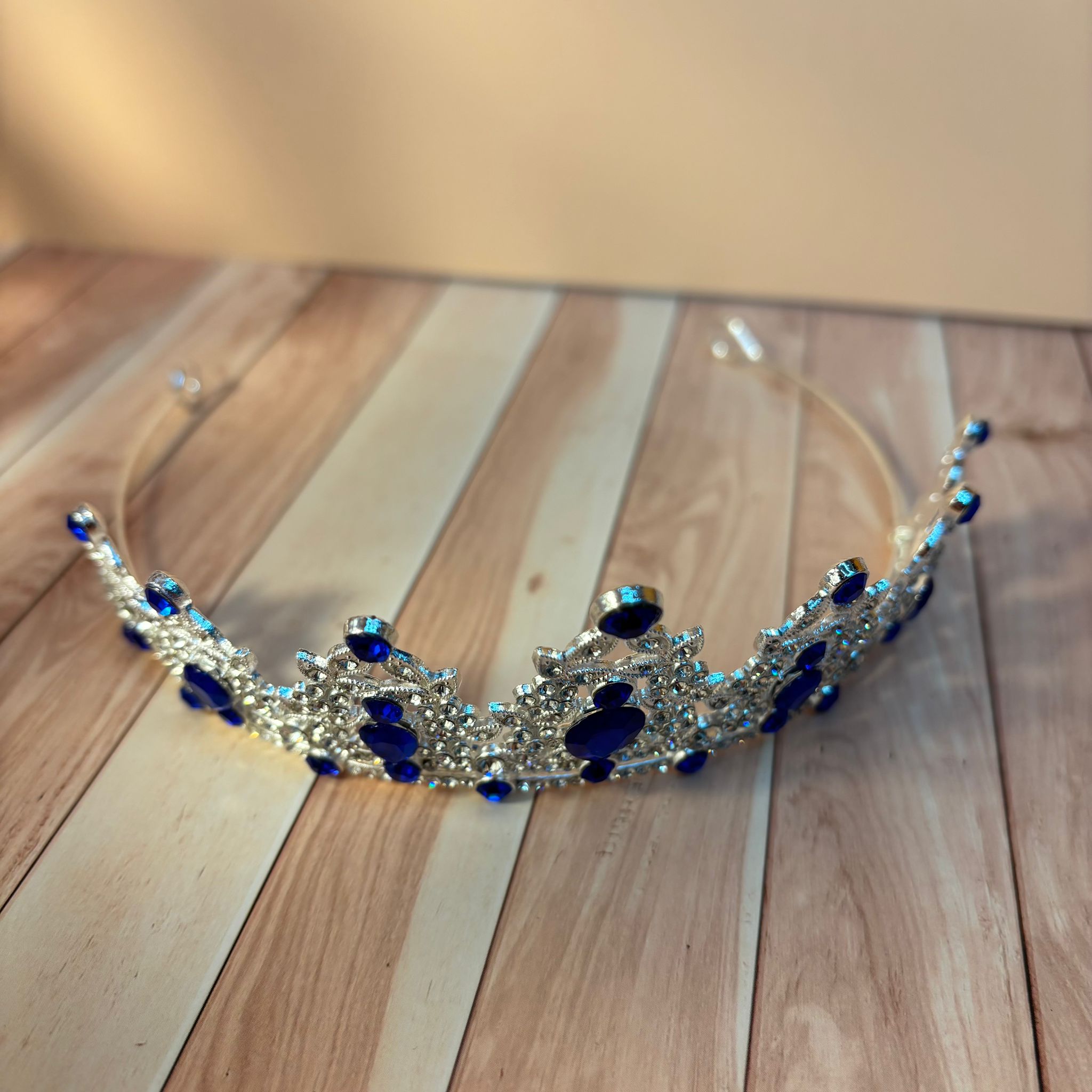 Blaue Tiara / Krone (Fantasy-Princess Vibes)