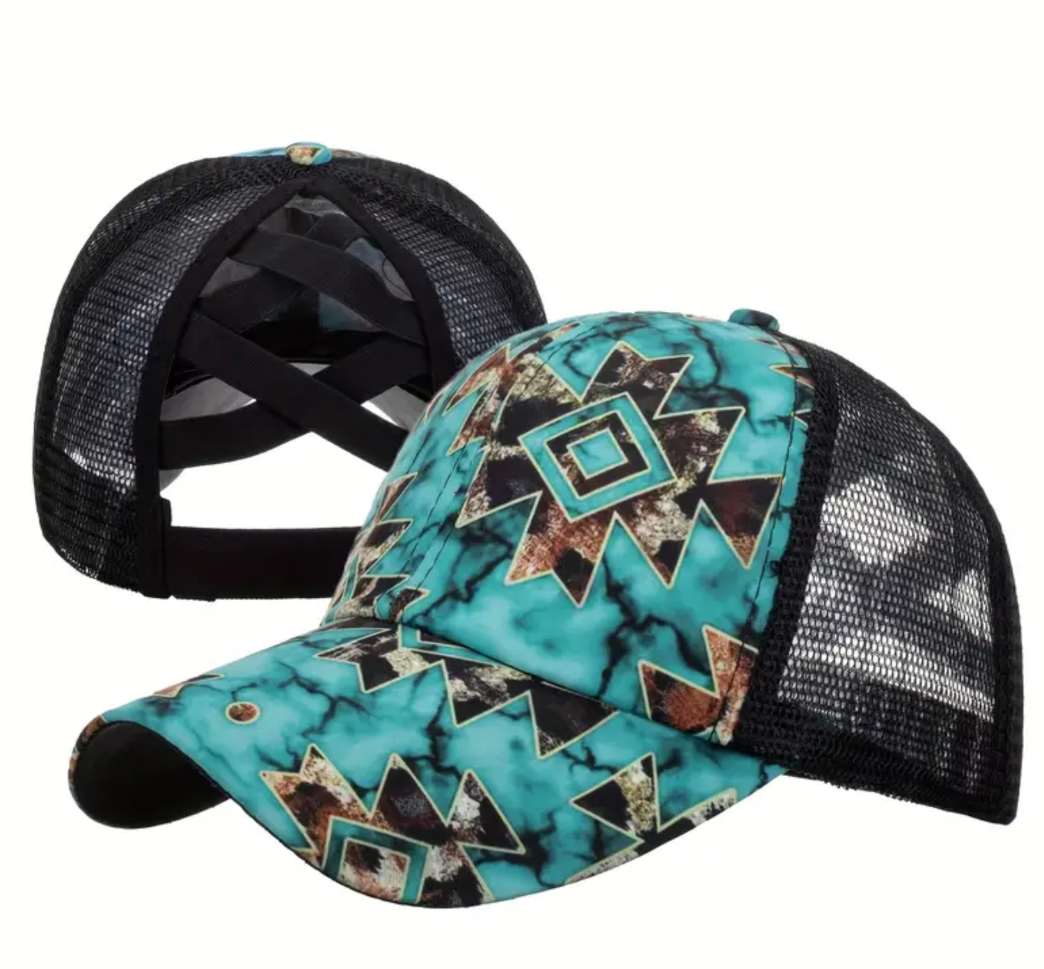 Turq Aztec Cap