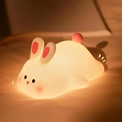 Meet our magical soft lamp in the shape of a cute rabbit