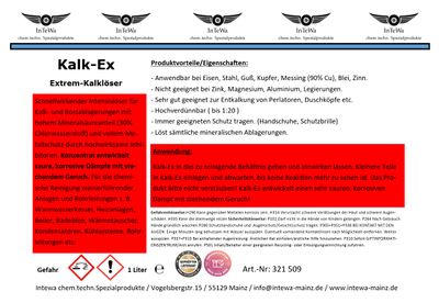 Kalk Ex Extrem Kalklöser 1 Ltr. Kunststoffflasche