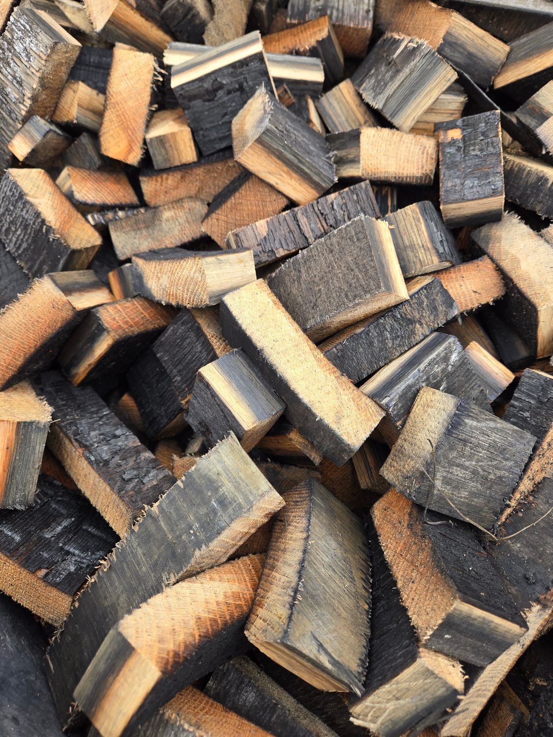 chunk ou morceaux de baril de whiskey pour fumoir